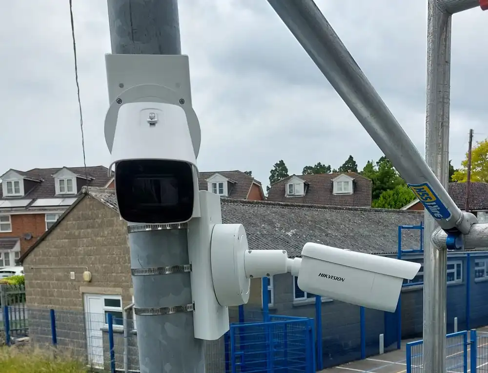 CCTV on scaffolding